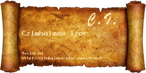 Czimbalmos Izor névjegykártya